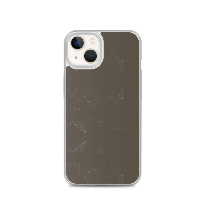 Brown Dark Elegant Cyber Polygon Flexible Clear iPhone Case Bump Resistant Corners CREATIVETECH