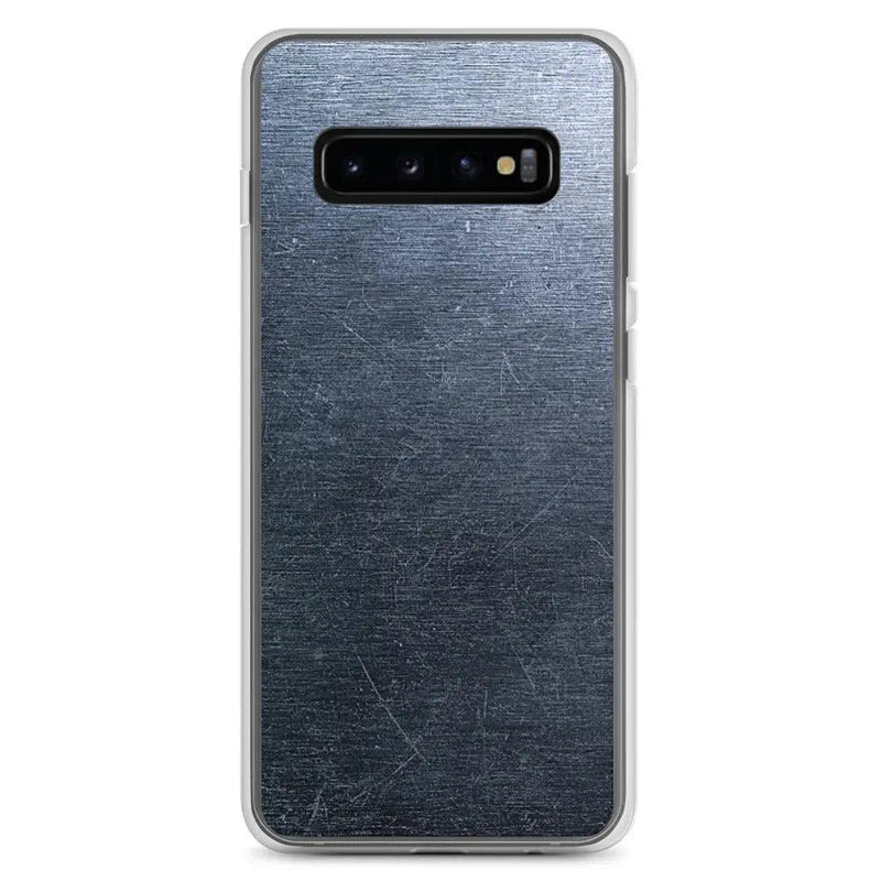 Load image into Gallery viewer, Brushed Industrial Metal Dark Flexible Clear Samsung Case Bump Resistant Corners CREATIVETECH
