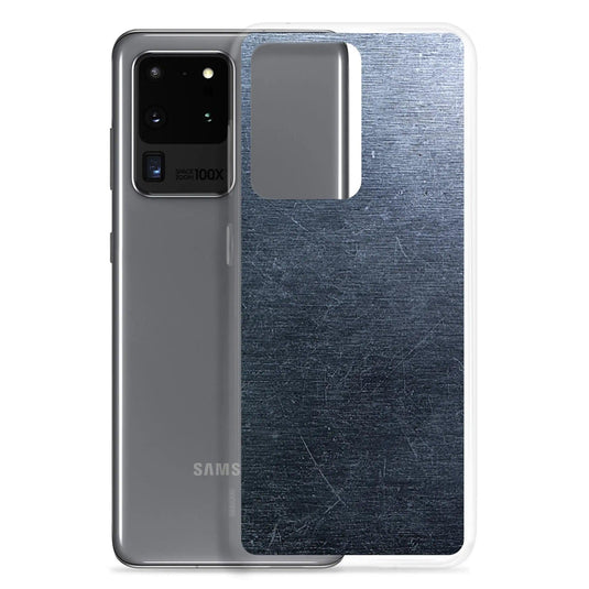 Brushed Industrial Metal Dark Flexible Clear Samsung Case Bump Resistant Corners CREATIVETECH