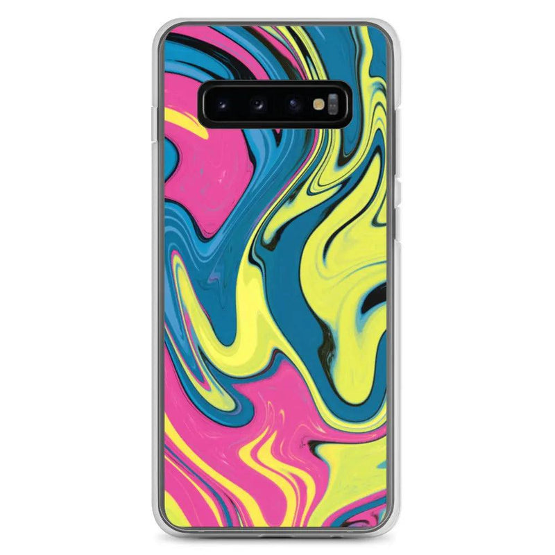 Load image into Gallery viewer, CMYK Cyan Magenta Yellow Black Industrial Liquid Paint Style Flexible Clear Samsung Case Bump Resistant Corners CREATIVETECH
