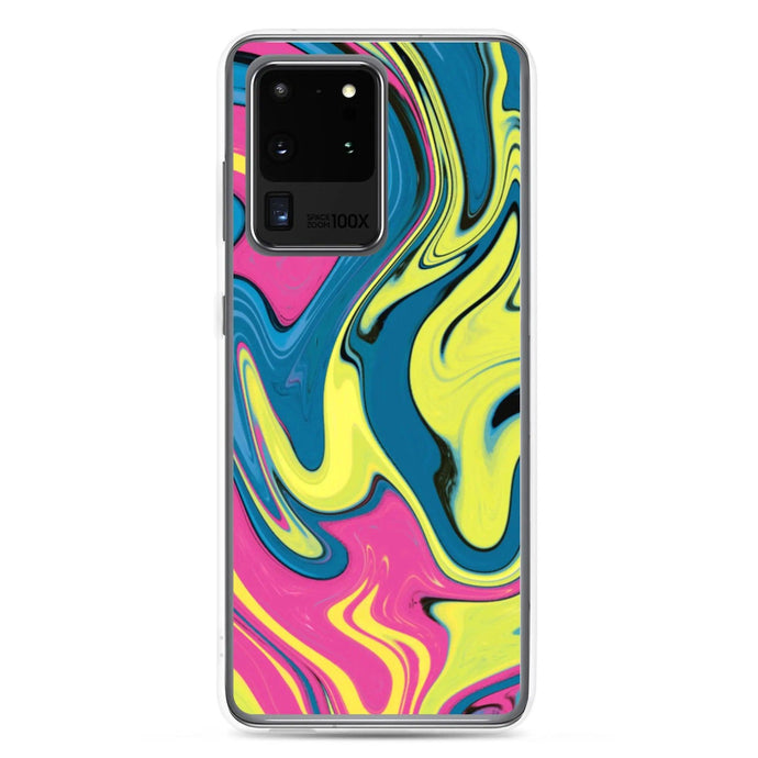 CMYK Cyan Magenta Yellow Black Industrial Liquid Paint Style Flexible Clear Samsung Case Bump Resistant Corners CREATIVETECH