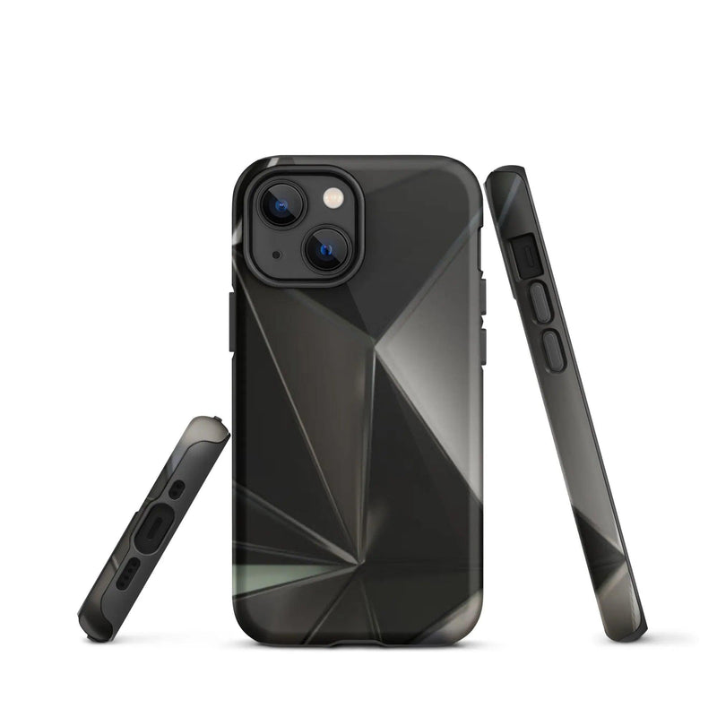 Load image into Gallery viewer, Carbon Steel Industrial Metal Polygon Double Layered Impact Resistant Tough iPhone Case 3D Wrap Matte or Glossy Finish CREATIVETECH
