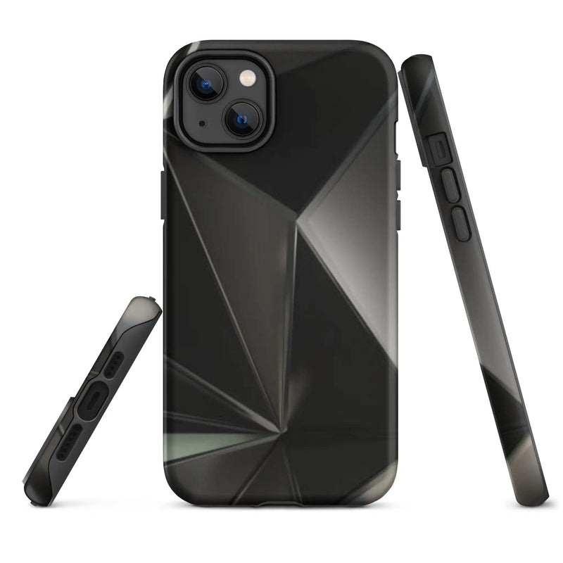 Load image into Gallery viewer, Carbon Steel Industrial Metal Polygon Double Layered Impact Resistant Tough iPhone Case 3D Wrap Matte or Glossy Finish CREATIVETECH
