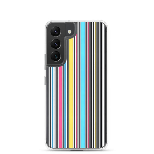 Colorful Aesthetic Rainbow Striped Flexible Clear Samsung Case Bump Resistant Corners CREATIVETECH