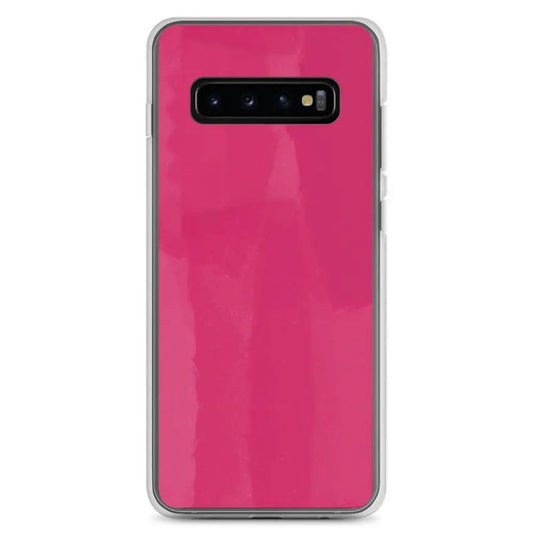 Colorful Berry Red Pink Industrial Paint Style Flexible Clear Samsung Case Bump Resistant Corners CREATIVETECH