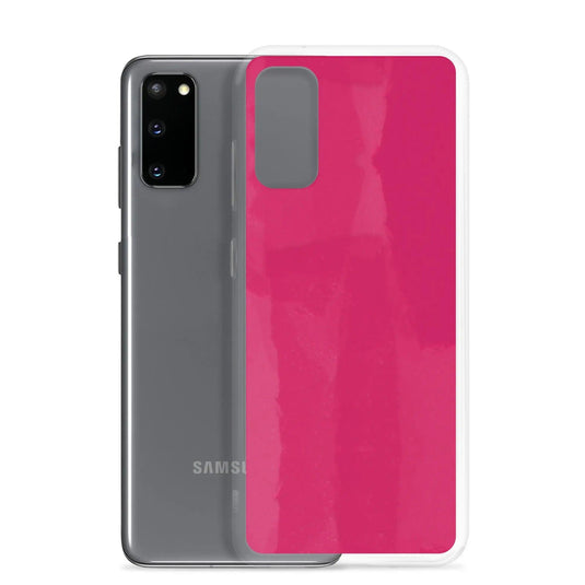 Colorful Berry Red Pink Industrial Paint Style Flexible Clear Samsung Case Bump Resistant Corners CREATIVETECH