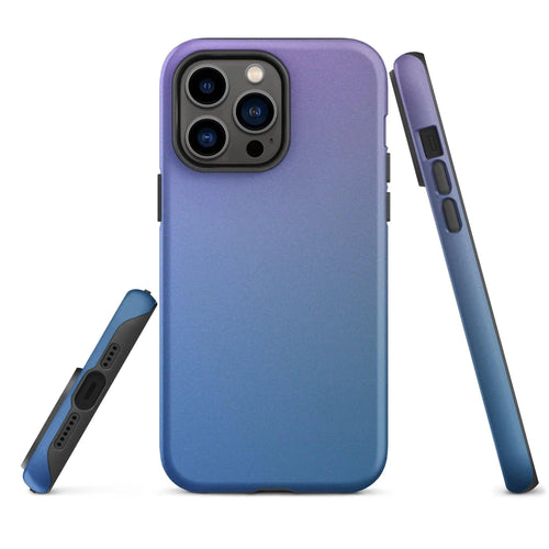 Colorful Blue Violet Double Layered Impact Resistant Tough iPhone Case 3D Wrap Matte or Glossy Finish CREATIVETECH