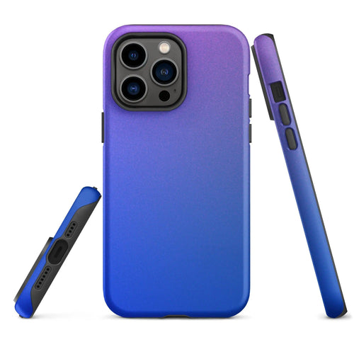 Colorful Blue Violet Double Layered Impact Resistant Tough iPhone Case 3D Wrap Matte or Glossy Finish CREATIVETECH