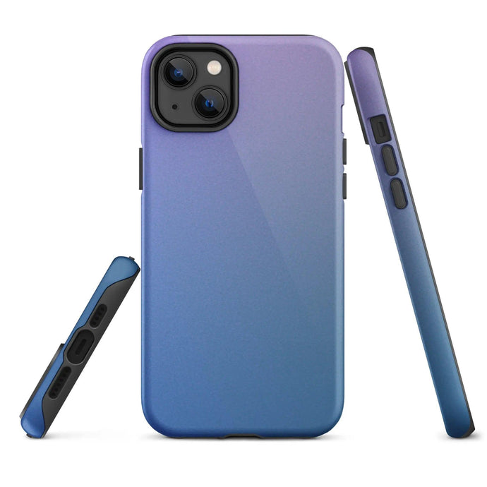 Colorful Blue Violet Double Layered Impact Resistant Tough iPhone Case 3D Wrap Matte or Glossy Finish CREATIVETECH