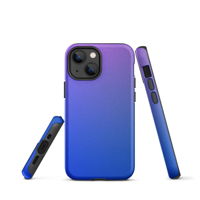 Load image into Gallery viewer, Colorful Blue Violet Double Layered Impact Resistant Tough iPhone Case 3D Wrap Matte or Glossy Finish CREATIVETECH
