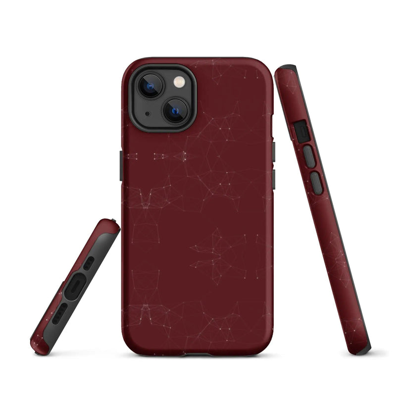 Load image into Gallery viewer, Colorful Dark Red Double Layered Impact Resistant Tough iPhone Case 3D Wrap Matte or Glossy Finish CREATIVETECH
