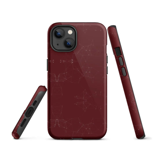 Colorful Dark Red Double Layered Impact Resistant Tough iPhone Case 3D Wrap Matte or Glossy Finish CREATIVETECH