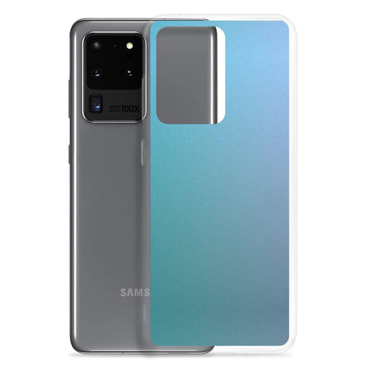Colorful Deep Ocean Blue Flexible Clear Samsung Case Bump Resistant Corners CREATIVETECH