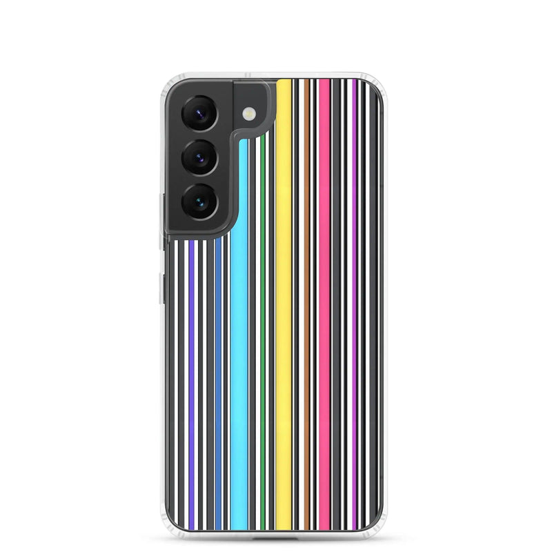 Load image into Gallery viewer, Colorful Discrete Rainbow LGBT Striped Flexible Clear Samsung Case Bump Resistant Corners CREATIVETECH
