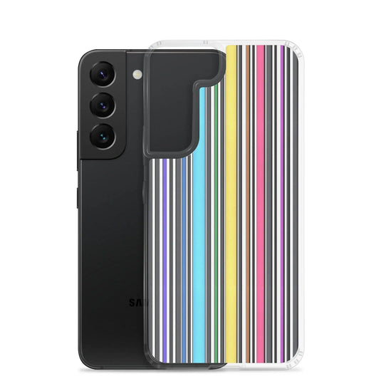 Colorful Discrete Rainbow LGBT Striped Flexible Clear Samsung Case Bump Resistant Corners CREATIVETECH
