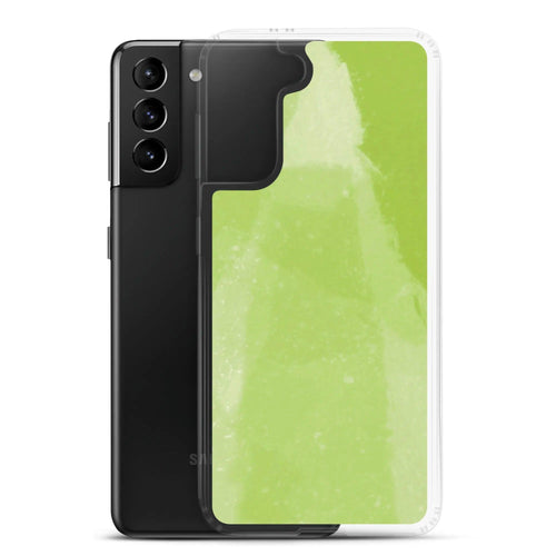 Colorful Fresh Green Industrial Watercolor Paint Brush Style Flexible Clear Samsung Case Bump Resistant Corners CREATIVETECH