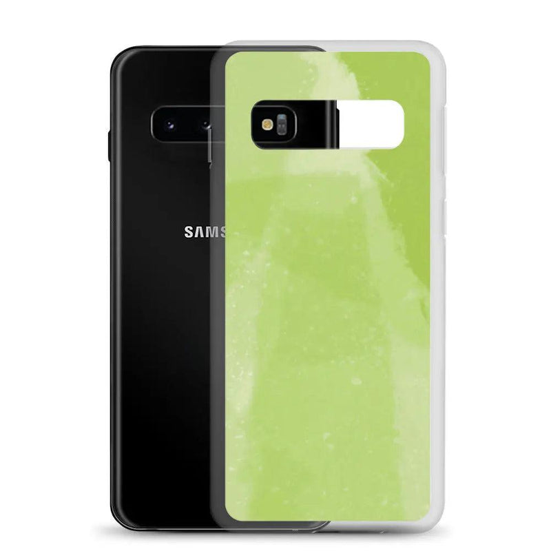 Load image into Gallery viewer, Colorful Fresh Green Industrial Watercolor Paint Brush Style Flexible Clear Samsung Case Bump Resistant Corners CREATIVETECH
