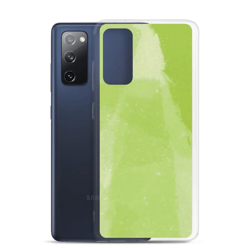 Load image into Gallery viewer, Colorful Fresh Green Industrial Watercolor Paint Brush Style Flexible Clear Samsung Case Bump Resistant Corners CREATIVETECH
