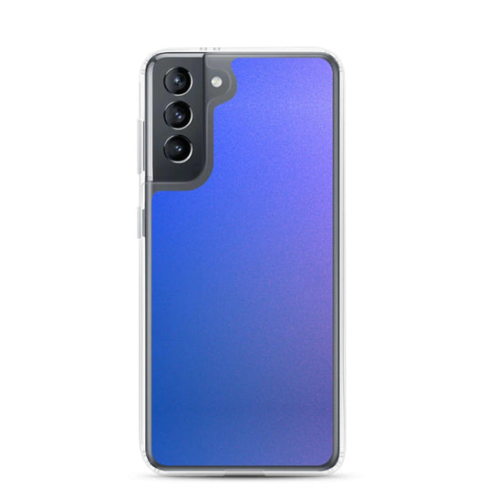 Colorful Intense Blue Violet Gradient Flexible Clear Samsung Case Bump Resistant Corners CREATIVETECH