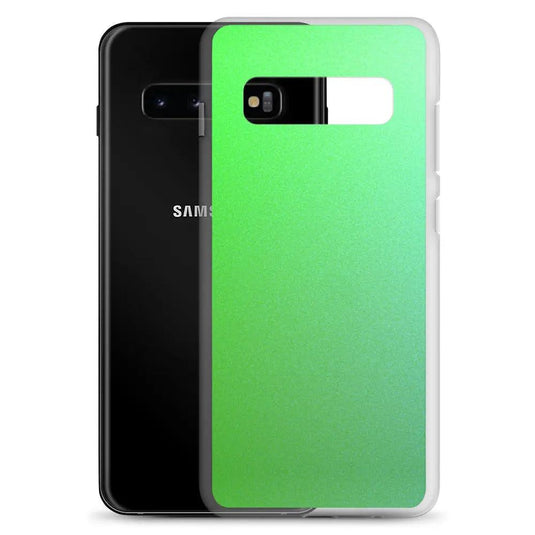 Colorful Intense Green Gradient Flexible Clear Samsung Case Bump Resistant Corners CREATIVETECH