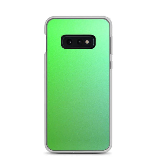 Colorful Intense Green Gradient Flexible Clear Samsung Case Bump Resistant Corners CREATIVETECH