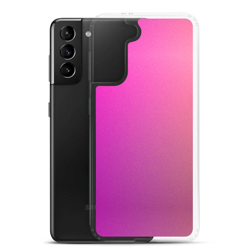 Colorful Intense Pink Gradient Flexible Clear Samsung Case Bump Resistant Corners CREATIVETECH