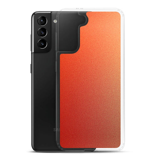 Colorful Intense Red Orange Gradient Flexible Clear Samsung Case Bump Resistant Corners CREATIVETECH