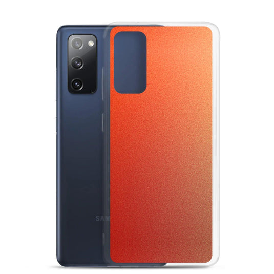 Colorful Intense Red Orange Gradient Flexible Clear Samsung Case Bump Resistant Corners CREATIVETECH