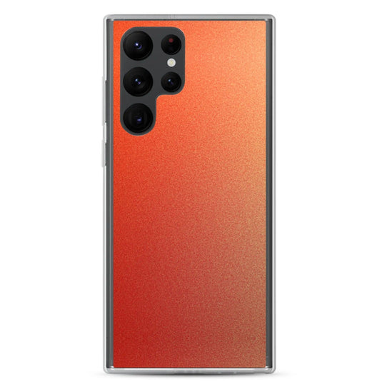 Colorful Intense Red Orange Gradient Flexible Clear Samsung Case Bump Resistant Corners CREATIVETECH