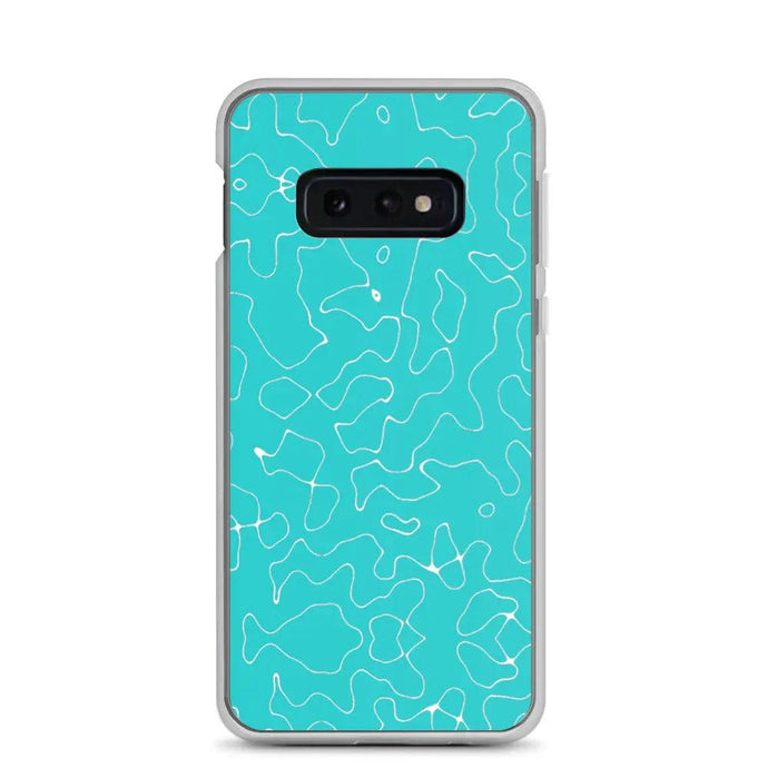 Colorful Marine Blue Green Organic Pattern Flexible Clear Samsung Case Bump Resistant Corners CREATIVETECH