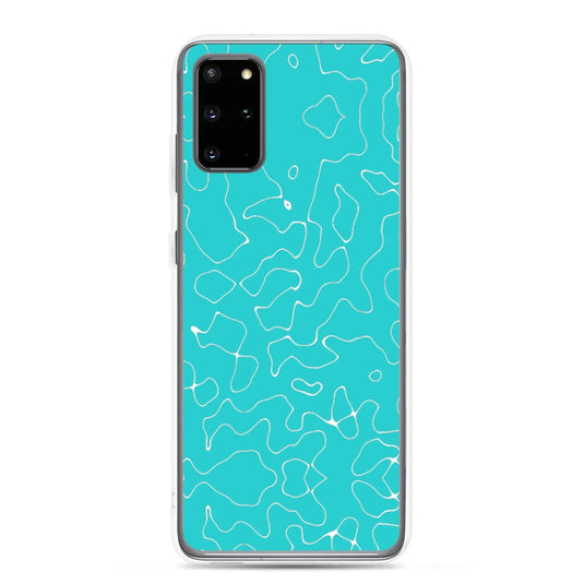 Colorful Marine Blue Green Organic Pattern Flexible Clear Samsung Case Bump Resistant Corners CREATIVETECH