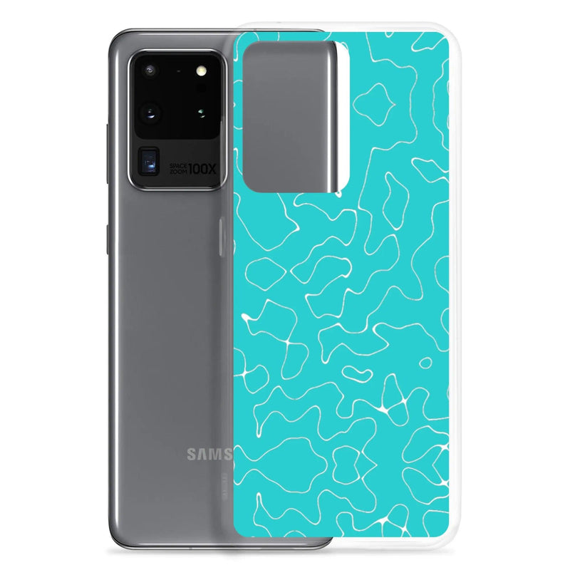 Load image into Gallery viewer, Colorful Marine Blue Green Organic Pattern Flexible Clear Samsung Case Bump Resistant Corners CREATIVETECH
