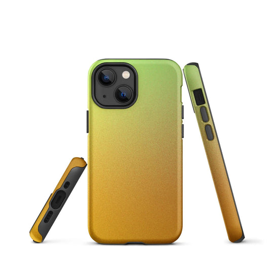 Colorful Orange Green Double Layered Impact Resistant Tough iPhone Case 3D Wrap Matte or Glossy Finish CREATIVETECH