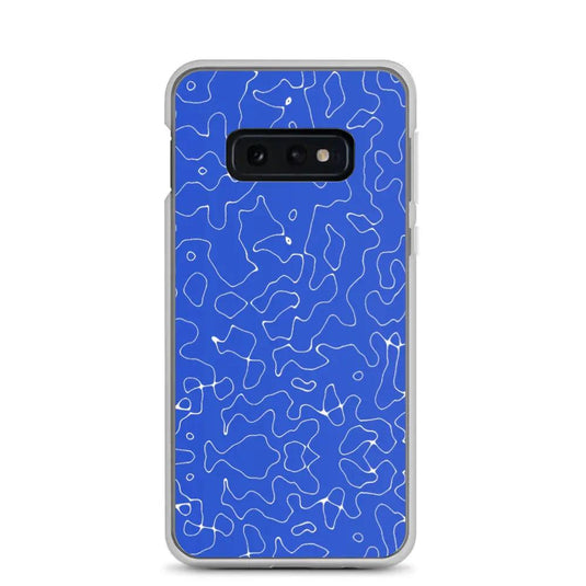 Colorful Turkish Blue Organic Pattern Flexible Clear Samsung Case Bump Resistant Corners CREATIVETECH