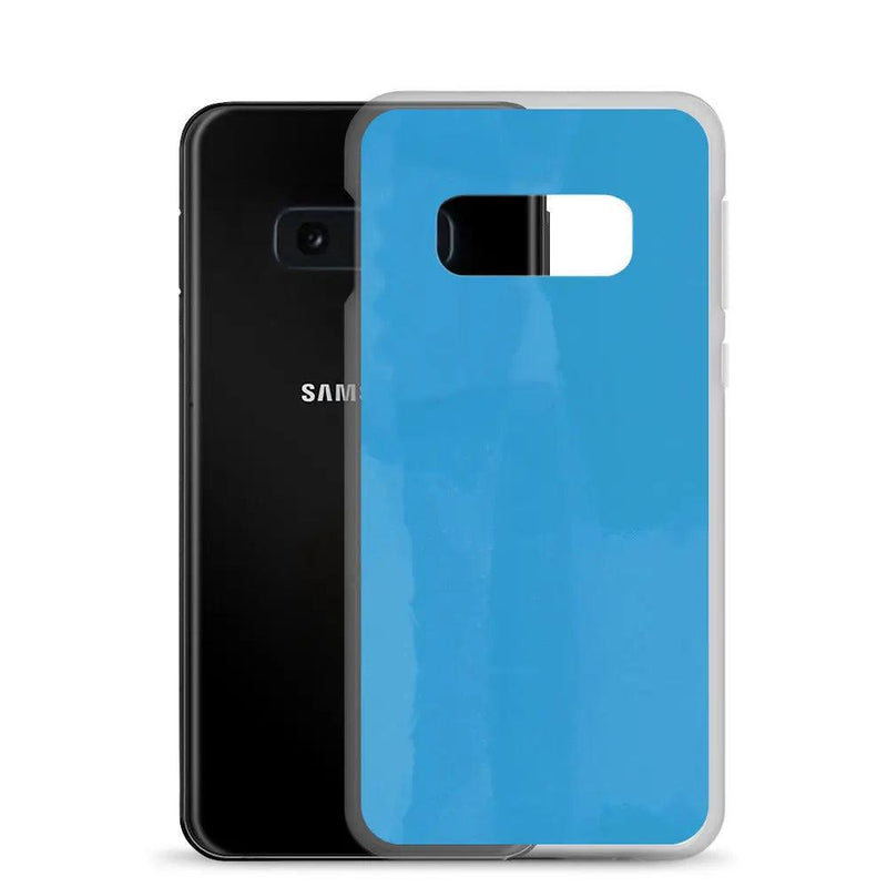 Load image into Gallery viewer, Colorful Vivid Blue Industrial Paint Style Flexible Clear Samsung Case Bump Resistant Corners CREATIVETECH
