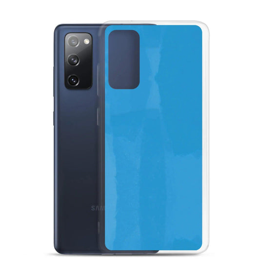 Colorful Vivid Blue Industrial Paint Style Flexible Clear Samsung Case Bump Resistant Corners CREATIVETECH