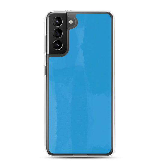 Colorful Vivid Blue Industrial Paint Style Flexible Clear Samsung Case Bump Resistant Corners CREATIVETECH