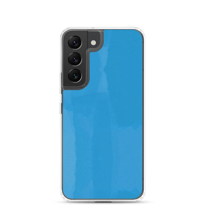 Colorful Vivid Blue Industrial Paint Style Flexible Clear Samsung Case Bump Resistant Corners CREATIVETECH