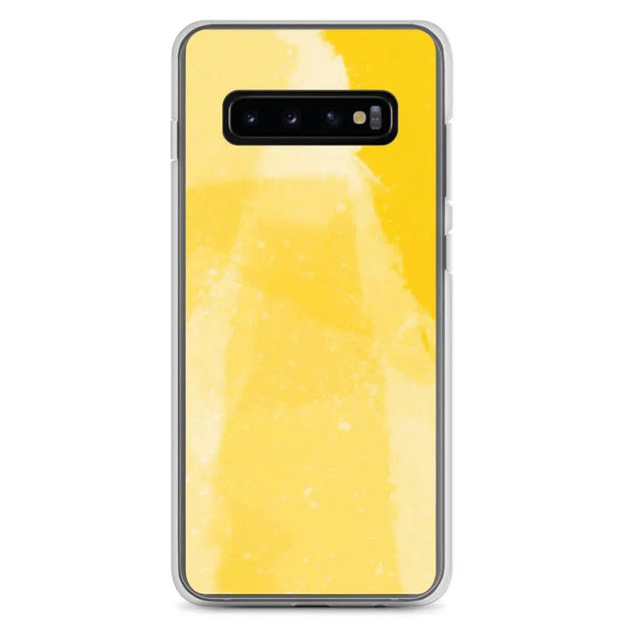 Colorful Vivid Yellow Industrial Watercolor Paint Brush Style Flexible Clear Samsung Case Bump Resistant Corners CREATIVETECH