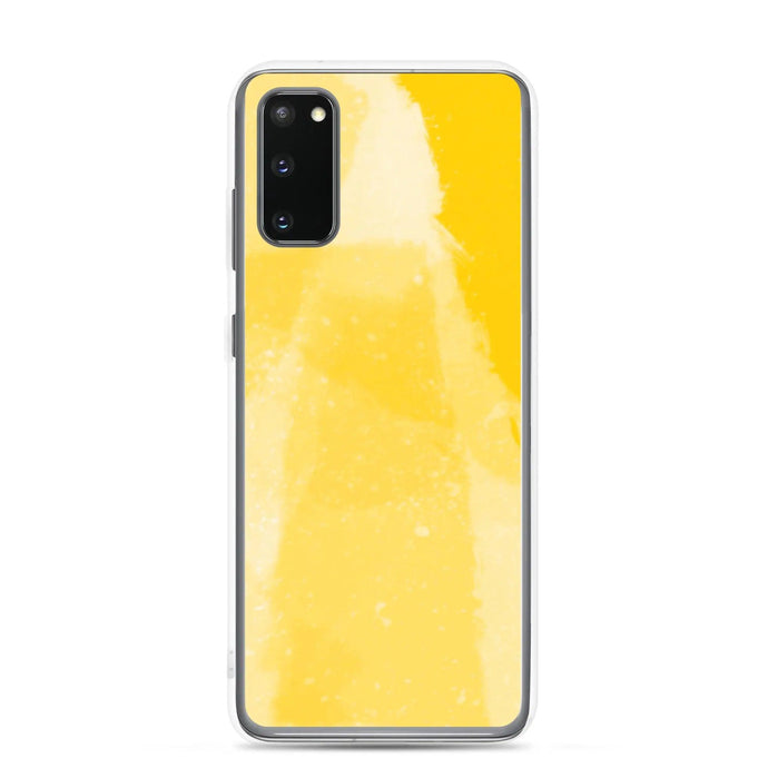 Colorful Vivid Yellow Industrial Watercolor Paint Brush Style Flexible Clear Samsung Case Bump Resistant Corners CREATIVETECH