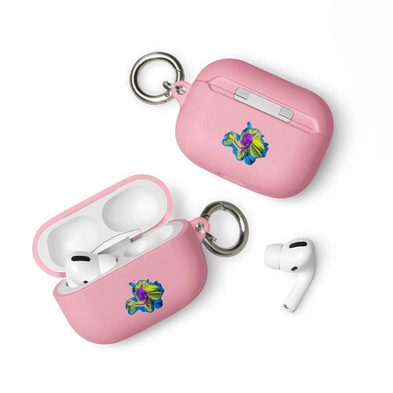 Load image into Gallery viewer, Colorful Waves 2-in-1 Cool Shock Resistant Tough AirPods Case with Metal Carabiner CREATIVETECH
