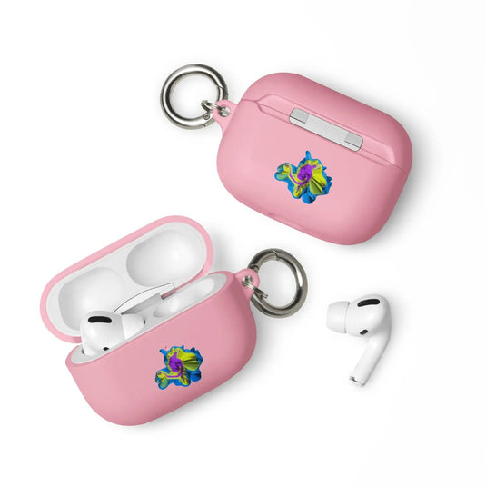 Colorful Waves 2-in-1 Cool Shock Resistant Tough AirPods Case with Metal Carabiner CREATIVETECH