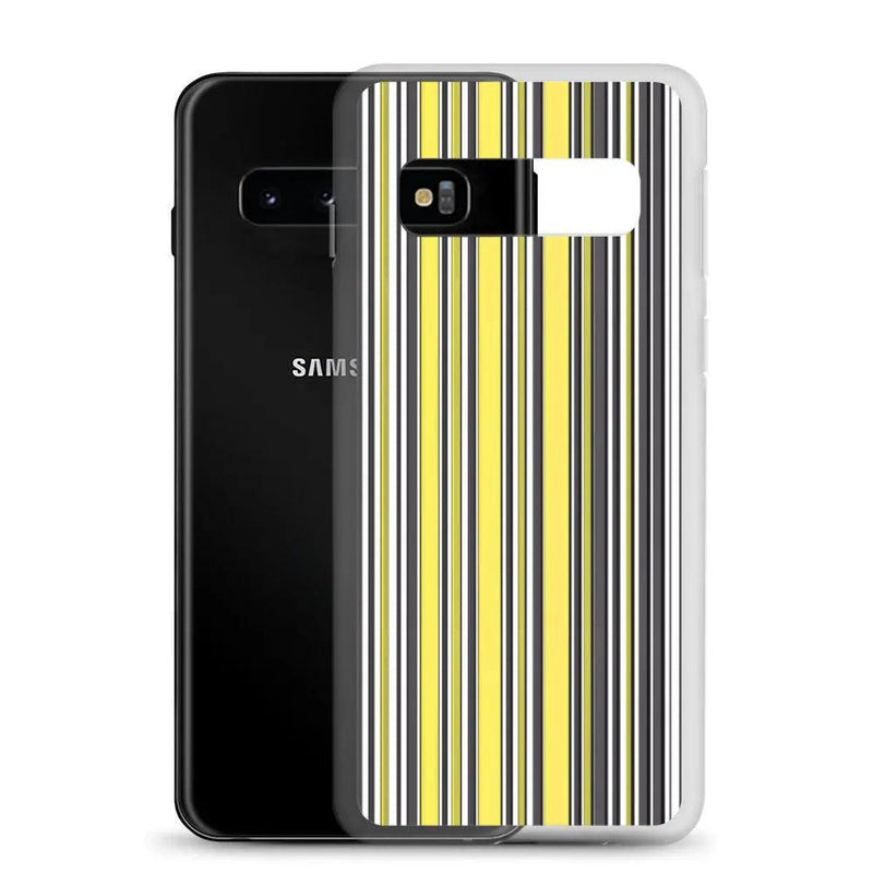 Load image into Gallery viewer, Colorful Yellow Striped Style Flexible Clear Samsung Case Bump Resistant Corners CREATIVETECH
