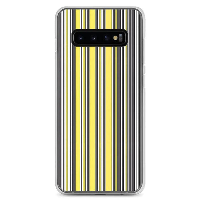 Colorful Yellow Striped Style Flexible Clear Samsung Case Bump Resistant Corners CREATIVETECH