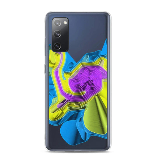 Cool Colorful Waves Flexible Clear Samsung Case Bump Resistant Corners CREATIVETECH