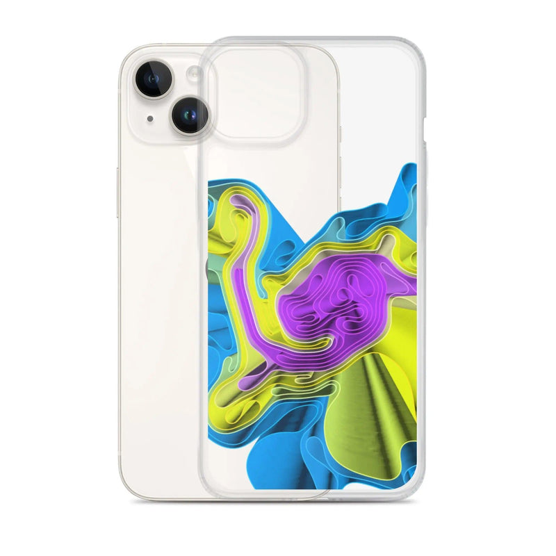 Load image into Gallery viewer, Cool Colorful Waves Flexible Clear iPhone Case Bump Resistant Corners CREATIVETECH
