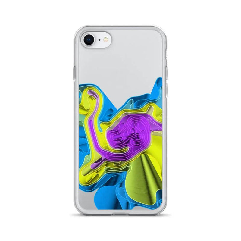 Load image into Gallery viewer, Cool Colorful Waves Flexible Clear iPhone Case Bump Resistant Corners CREATIVETECH
