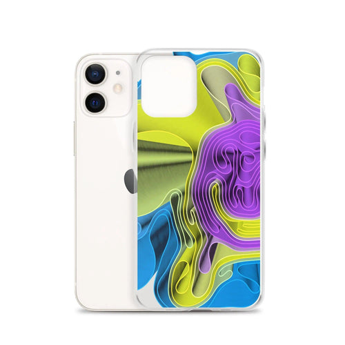 Cool Colorful Waves variation Flexible Clear iPhone Case Bump Resistant Corners CREATIVETECH