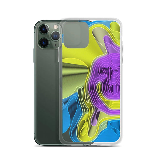 Cool Colorful Waves variation Flexible Clear iPhone Case Bump Resistant Corners CREATIVETECH