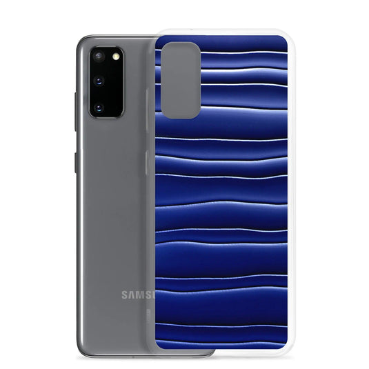Dark Blue Blob Flexible Clear Samsung Case Bump Resistant Corners CREATIVETECH